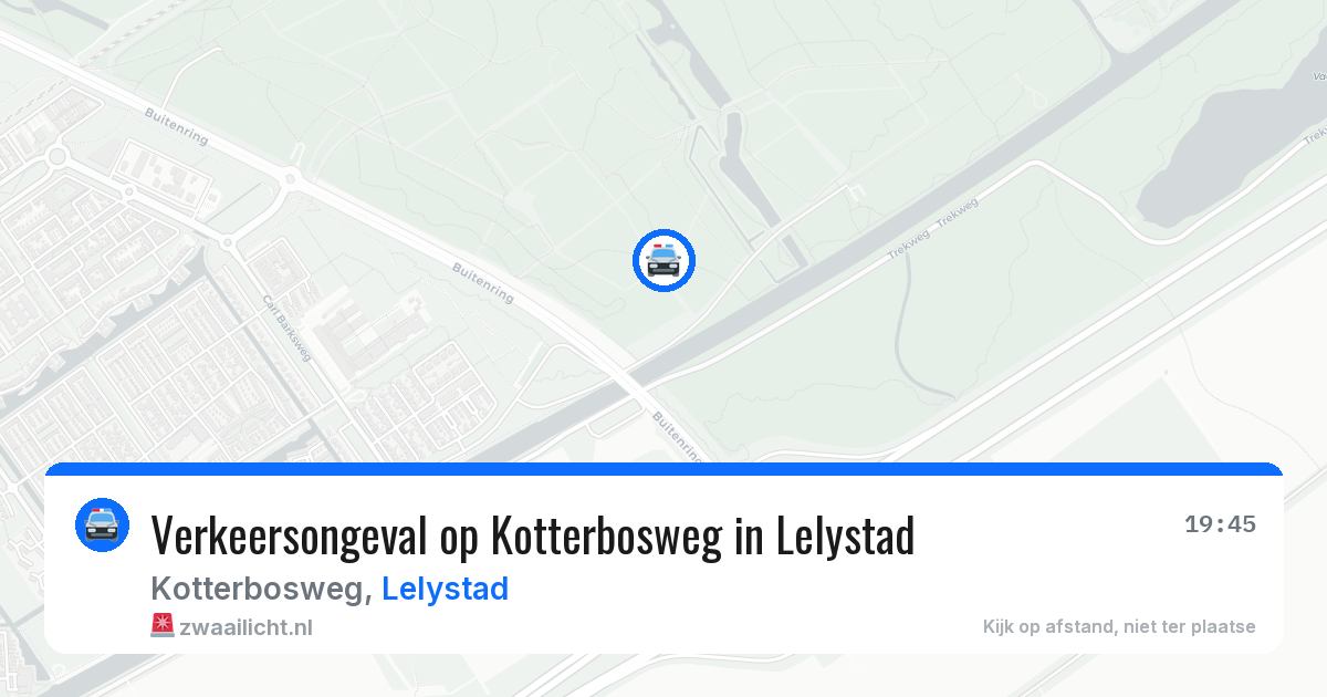 Verkeersongeval op Kotterbosweg in Lelystad — 21 jul 2026