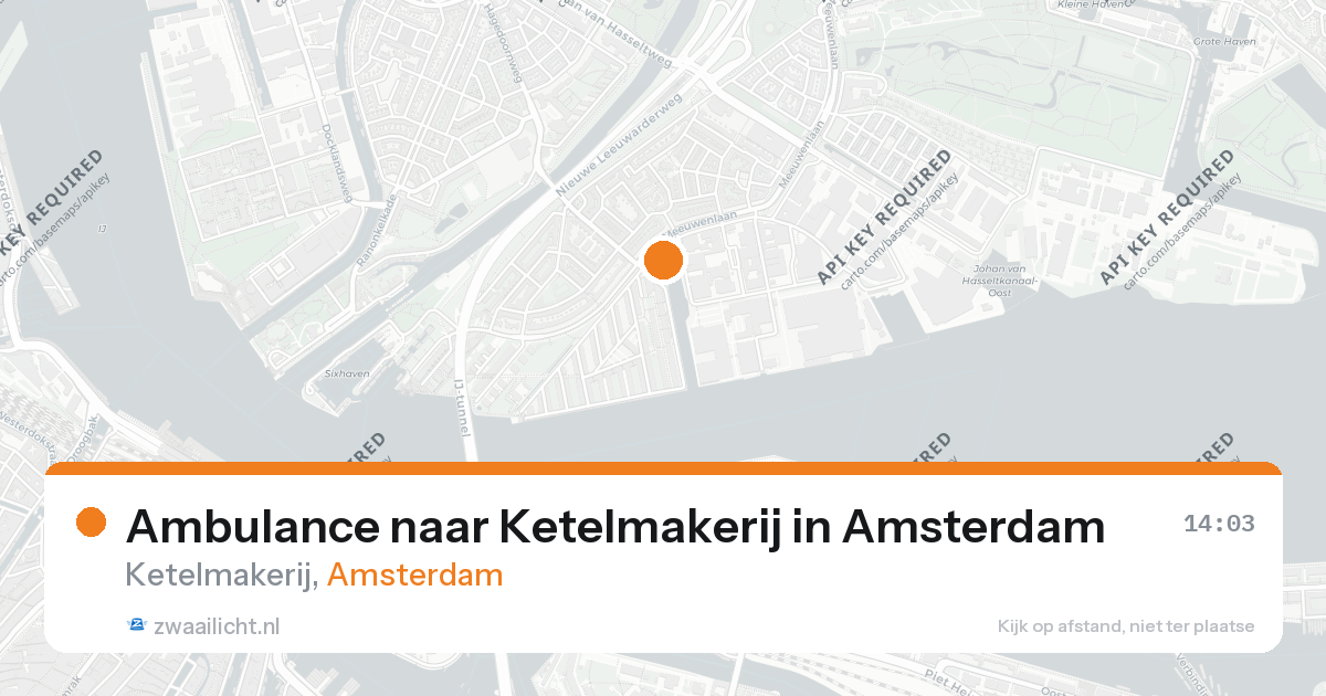 Ambulance naar Ketelmakerij in Amsterdam — 26 aug 2026
