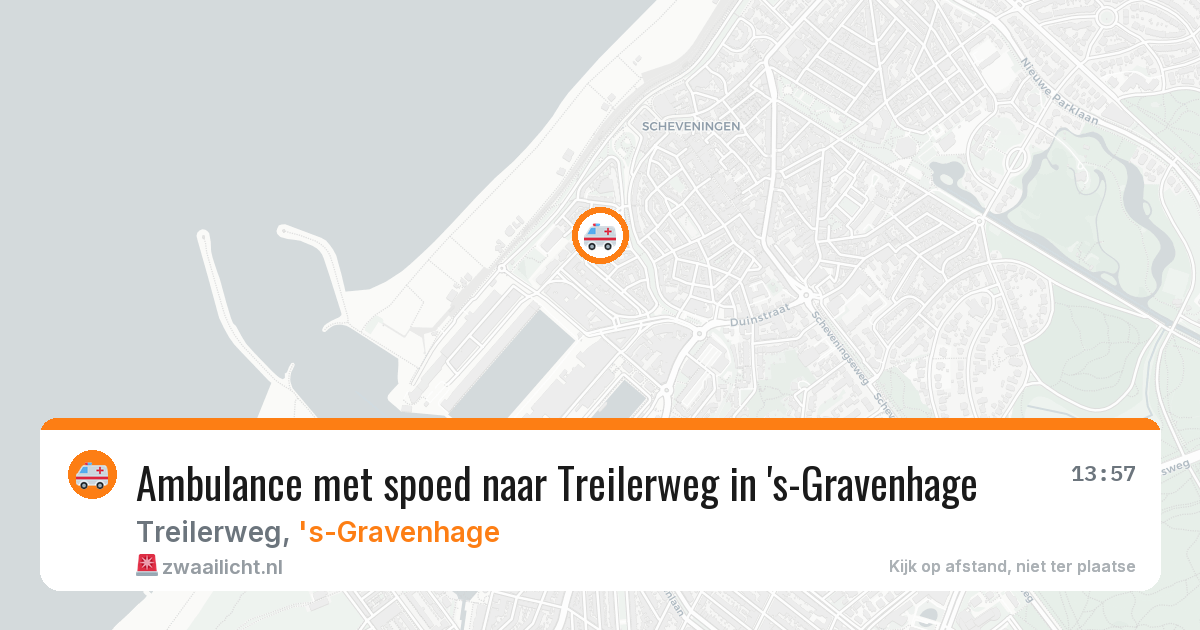 Ambulance met spoed naar Treilerweg in 's-Gravenhage — 26 mrt 2026
