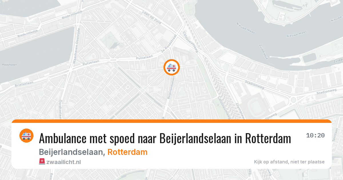 Ambulance met spoed naar Beijerlandselaan in Rotterdam — 17 mei 2026