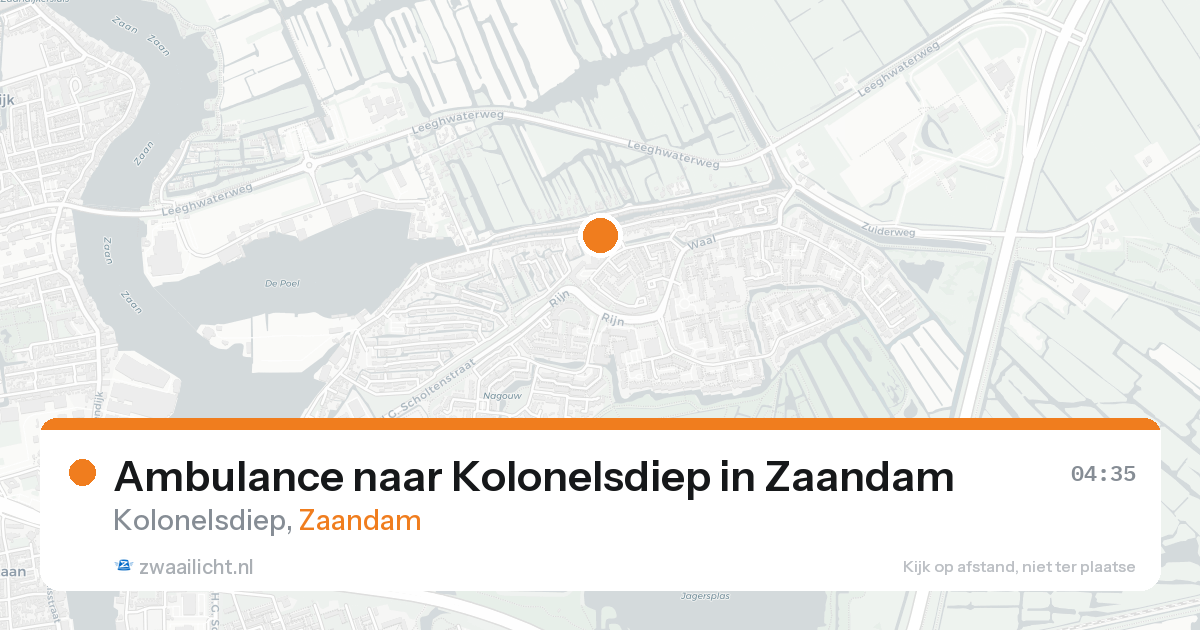 Ambulance naar Kolonelsdiep in Zaandam — 8 feb 2026