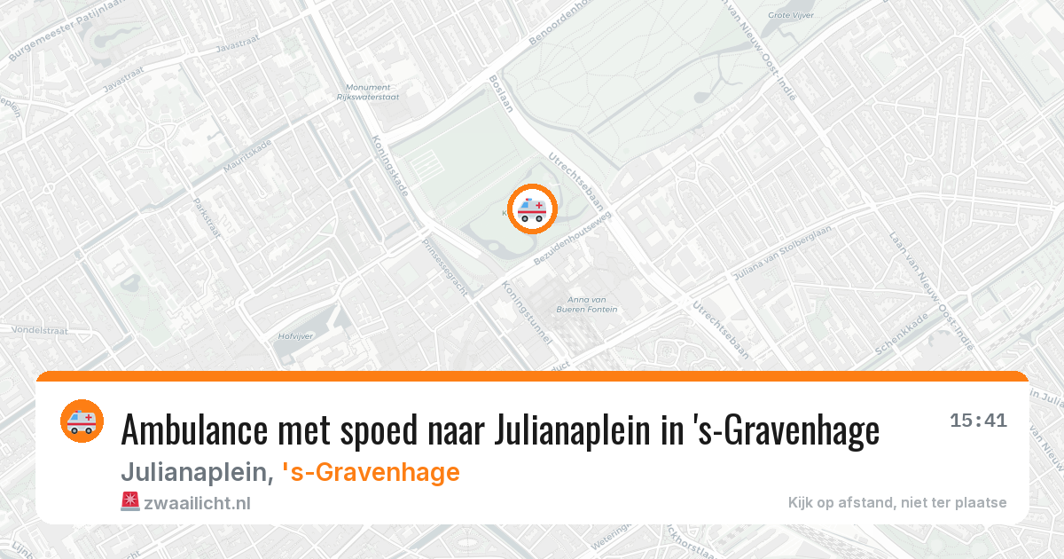 Ambulance met spoed naar Julianaplein in 's-Gravenhage — 26 jun 2026