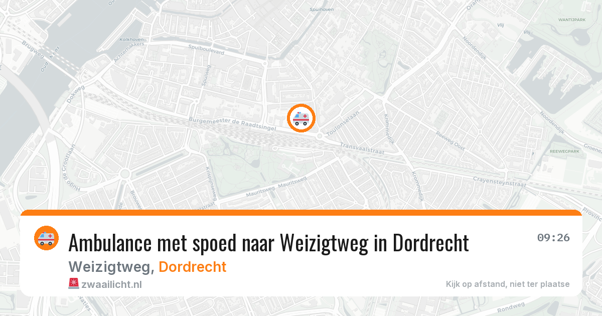 Ambulance met spoed naar Weizigtweg in Dordrecht — 6 apr 2026