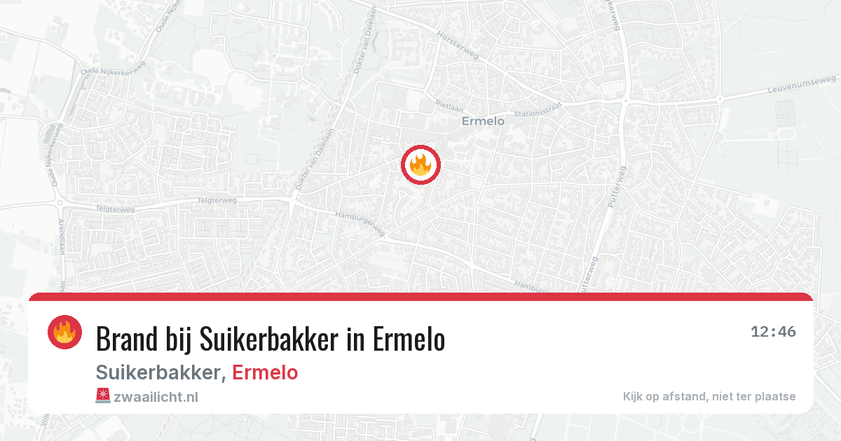 Brand bij Suikerbakker in Ermelo — 15 mei 2026