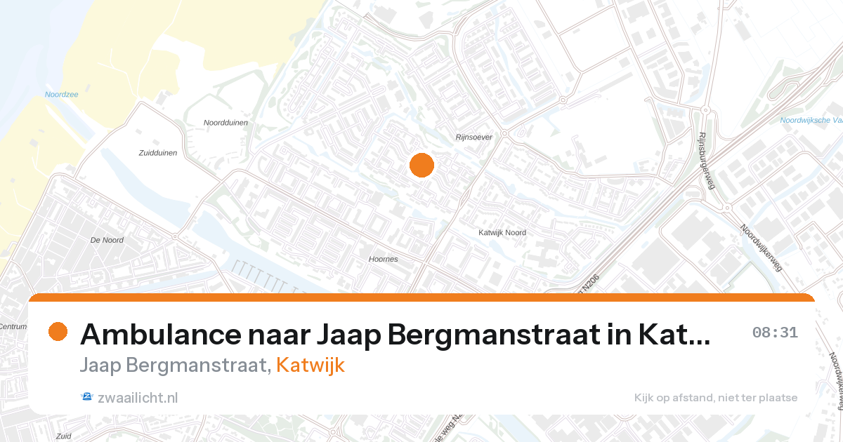 Ambulance naar Jaap Bergmanstraat in Katwijk — 6 mrt 2026