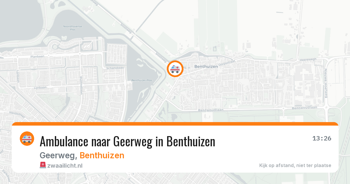 Ambulance naar Geerweg in Benthuizen — 29 jan 2026