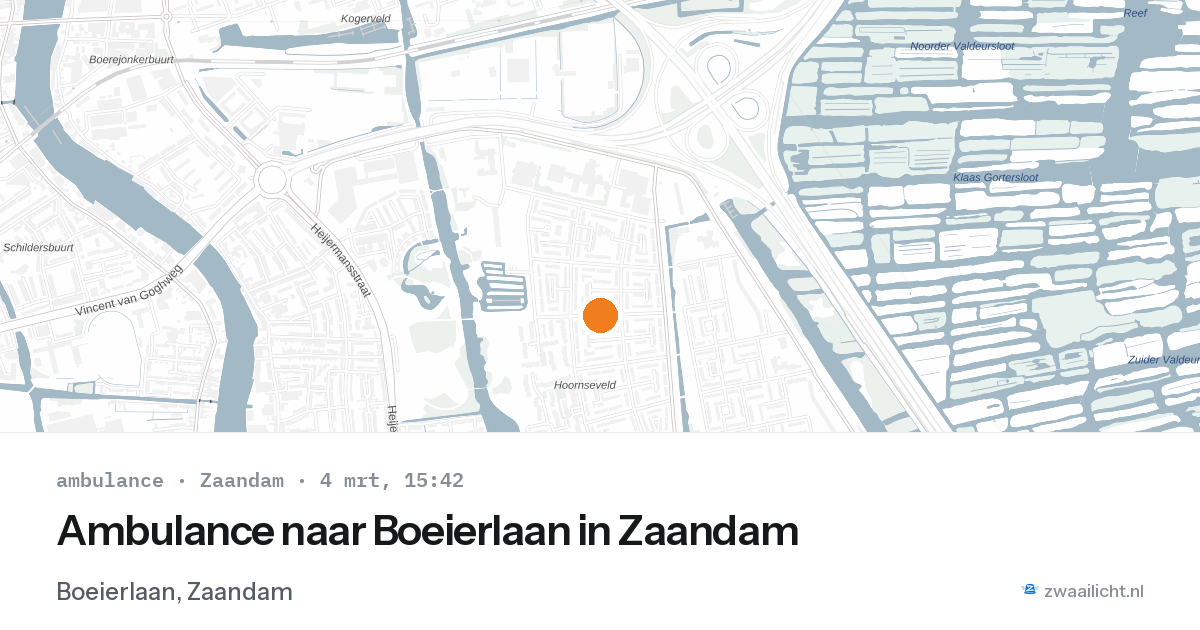 Ambulance naar Boeierlaan in Zaandam — 4 mrt 2026
