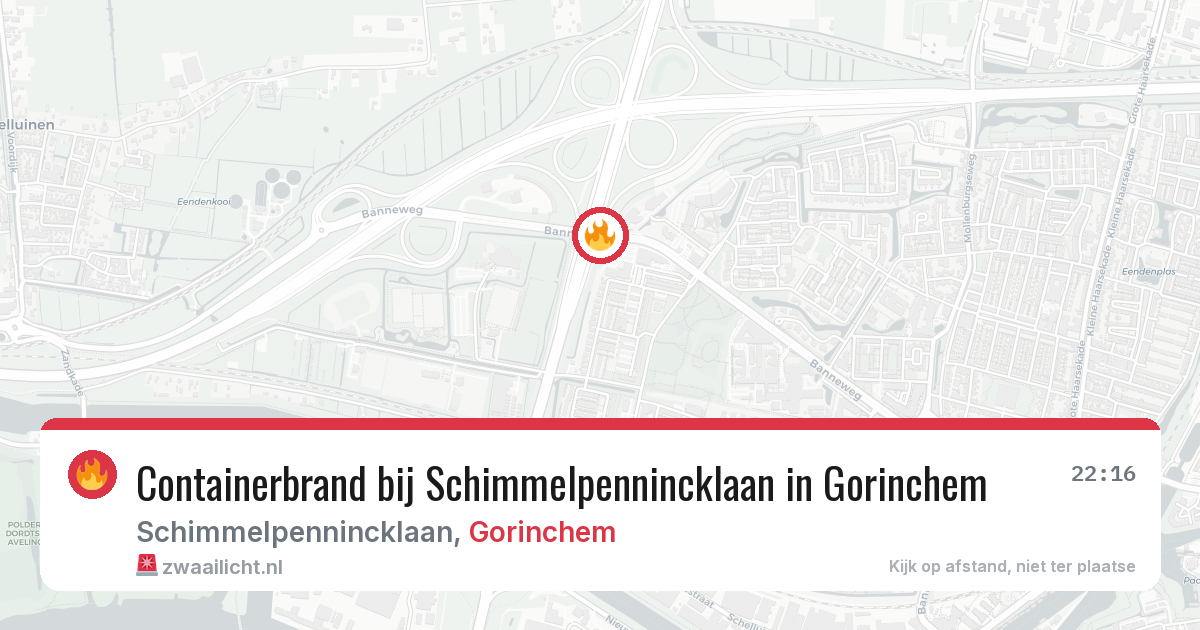 Containerbrand bij Schimmelpennincklaan in Gorinchem — 10 aug 2026