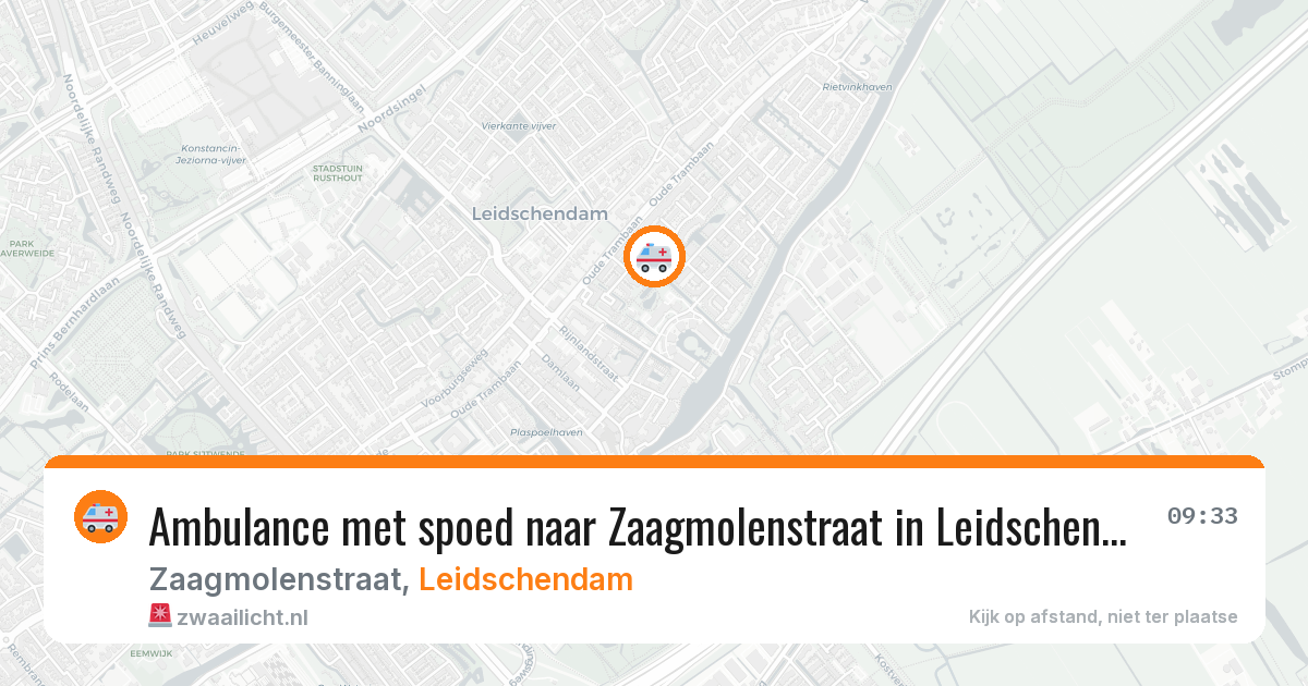 Ambulance met spoed naar Zaagmolenstraat in Leidschendam — 13 aug 2026