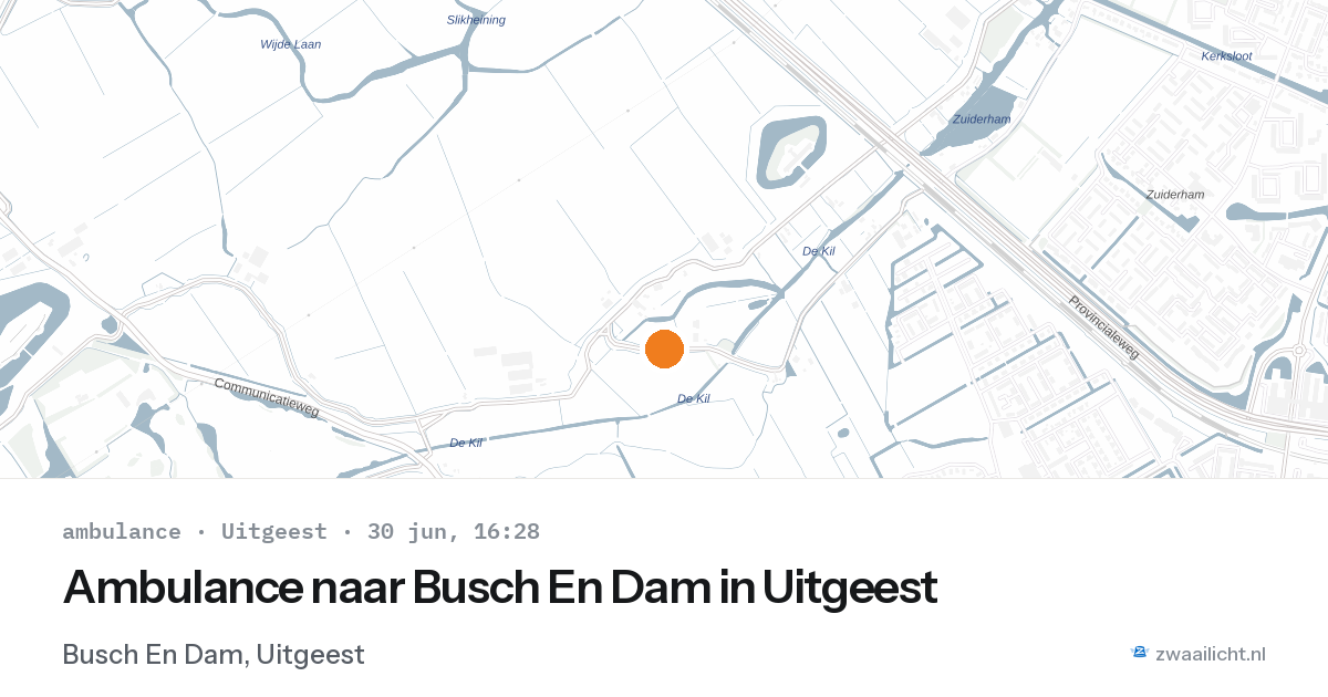 Ambulance naar Busch En Dam in Uitgeest — 30 jun 2026