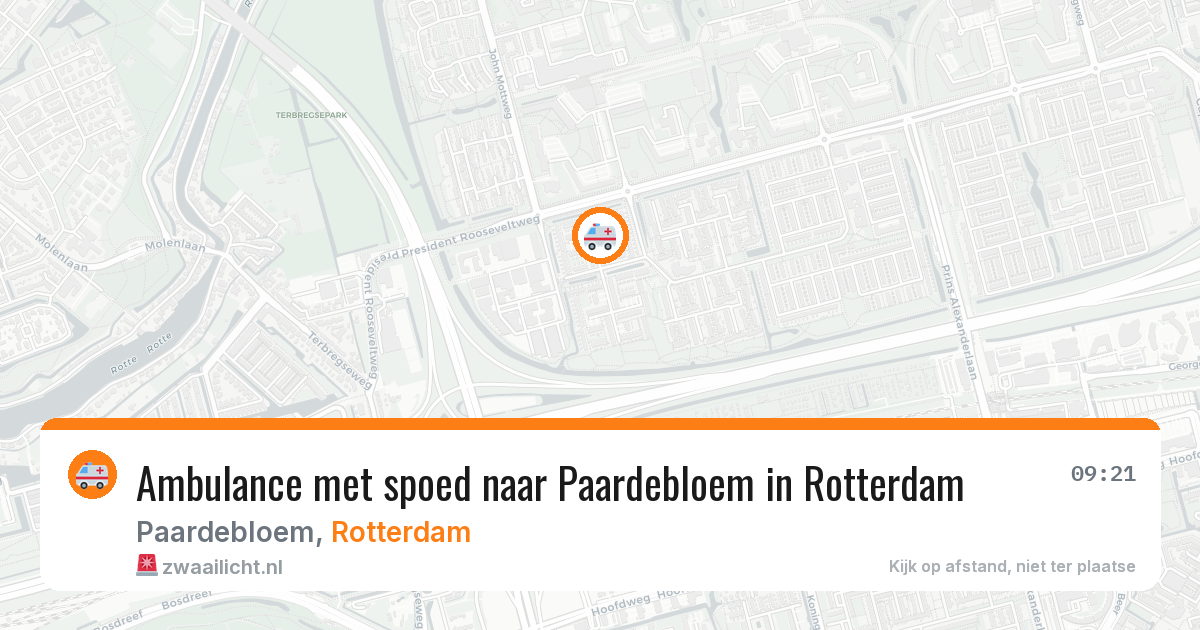 Ambulance met spoed naar Paardebloem in Rotterdam — 8 jun 2026