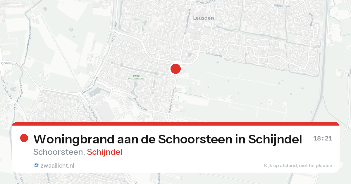 Woningbrand aan de Schoorsteen in Schijndel — 7 feb 2026
