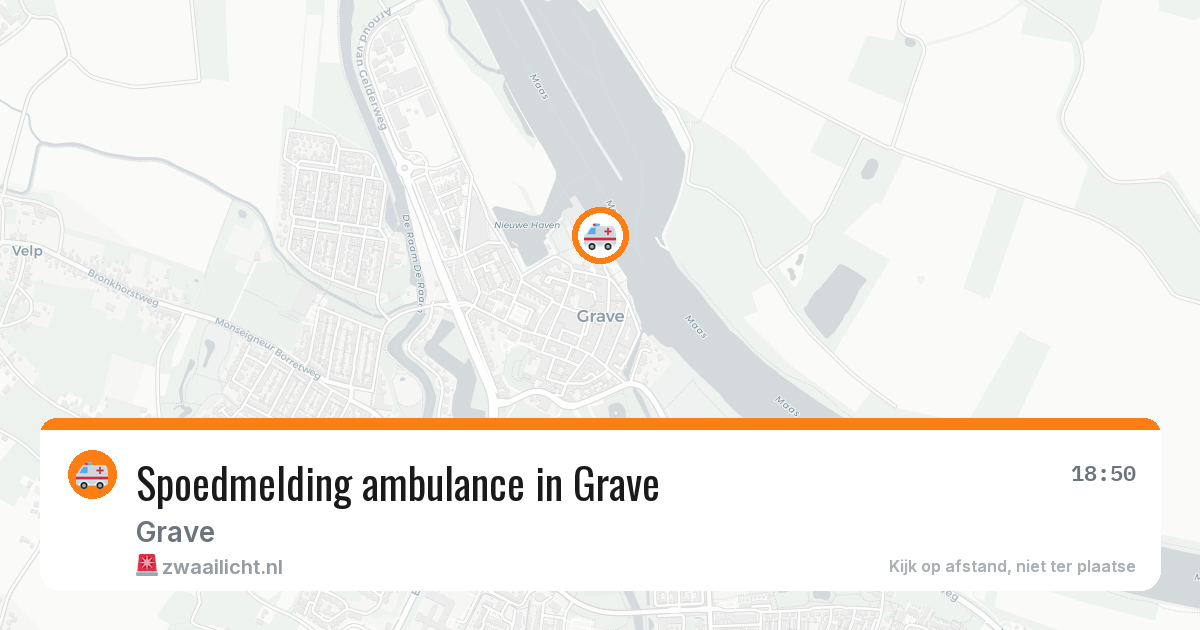 Spoedmelding ambulance in Grave — 31 jul 2026