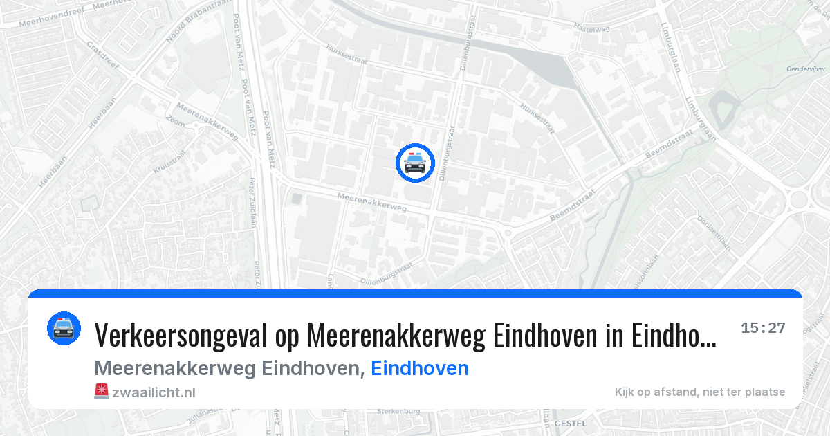Verkeersongeval op Meerenakkerweg Eindhoven in Eindhoven — 24 mei 2026