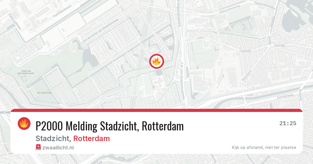 P2000 Melding Stadzicht, Rotterdam — 16 mei 2026