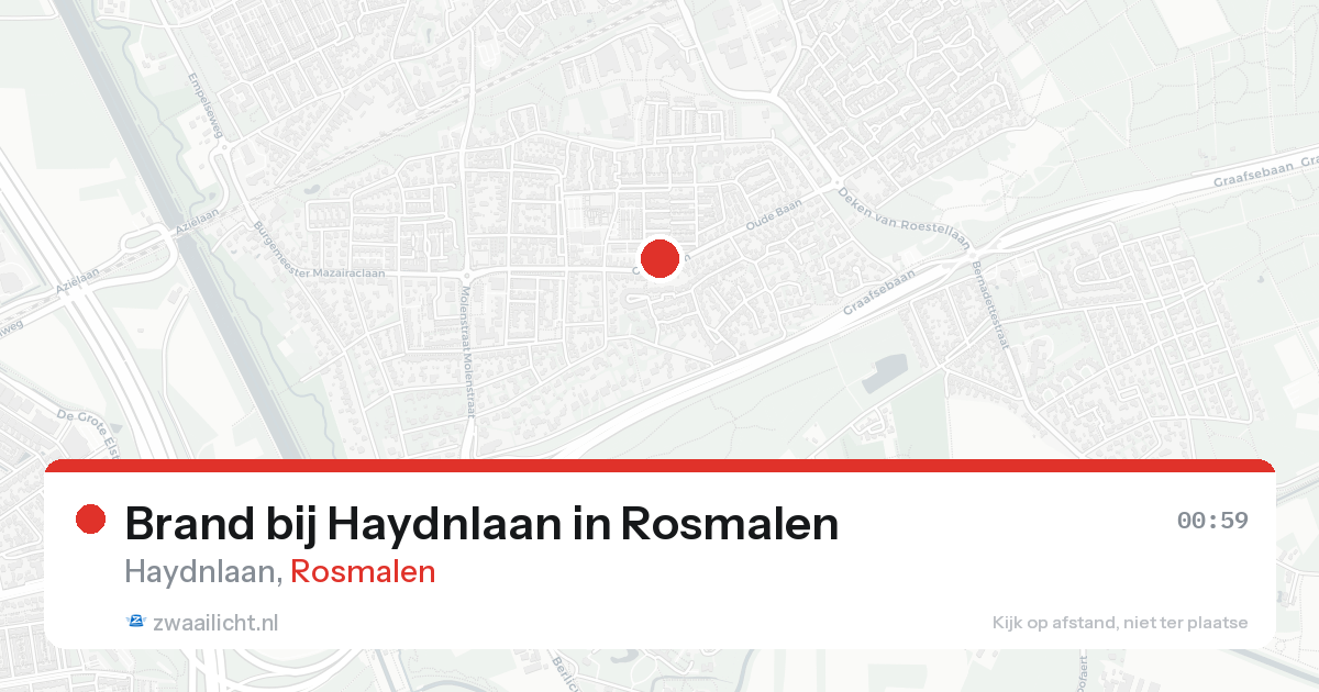 Brand bij Haydnlaan in Rosmalen — 15 aug 2026