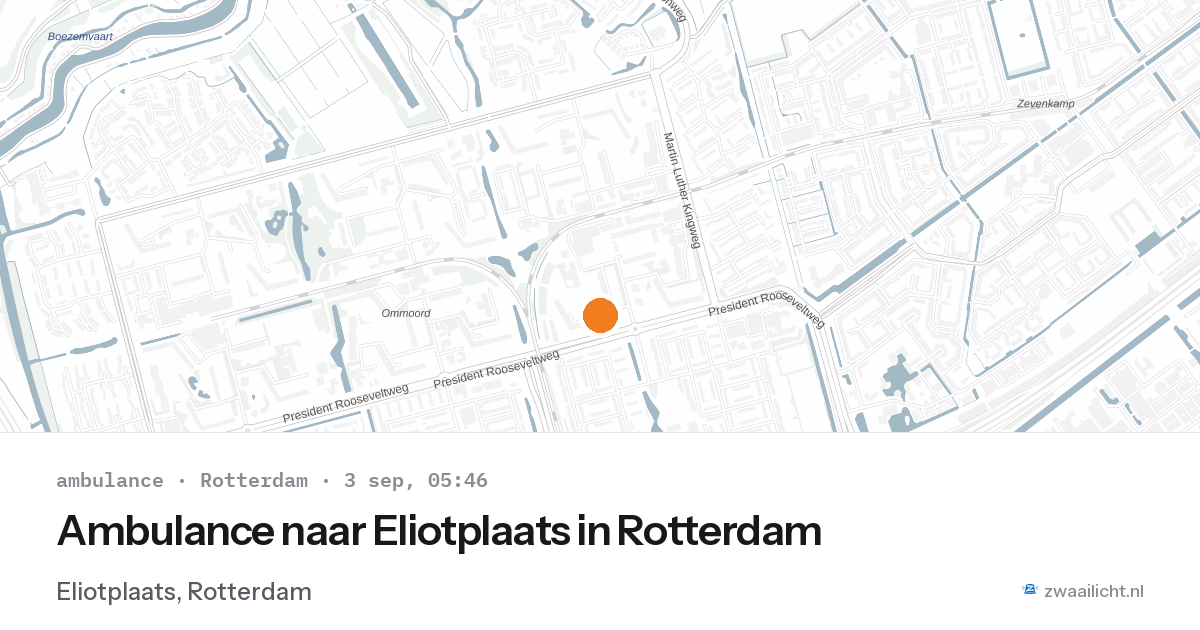 Ambulance naar Eliotplaats in Rotterdam — 3 sep 2026