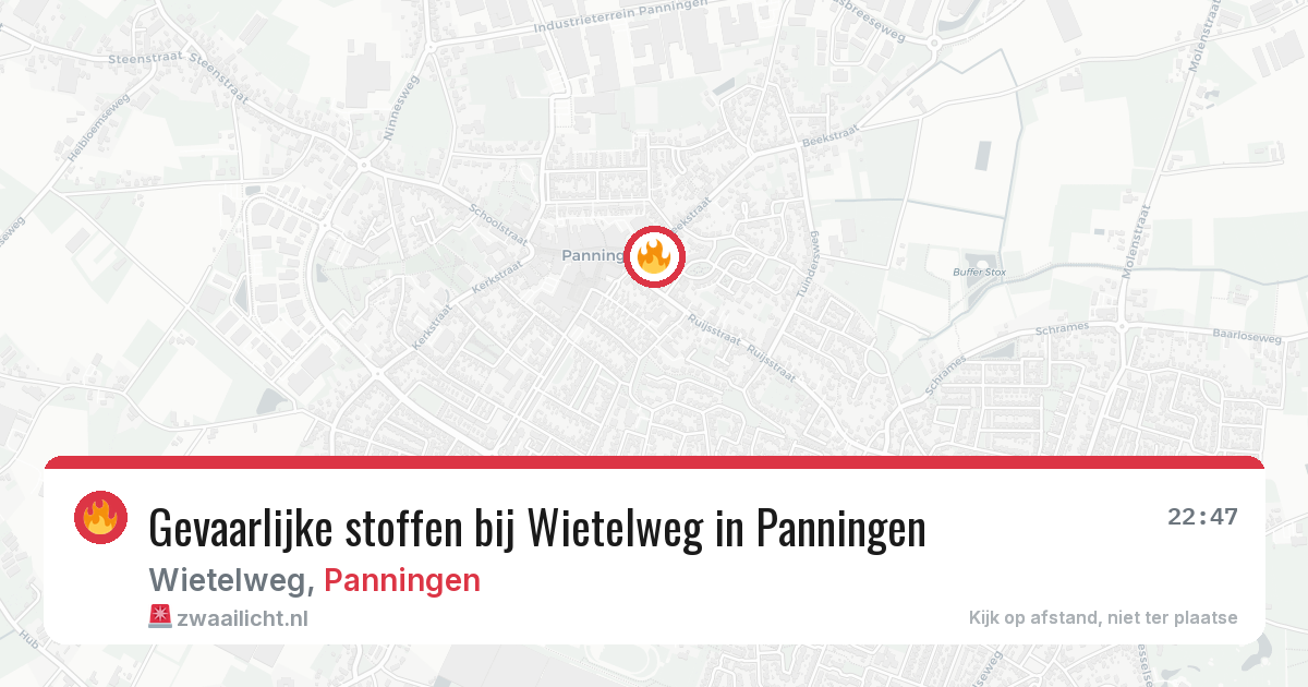 Gevaarlijke stoffen bij Wietelweg in Panningen — 26 jun 2026