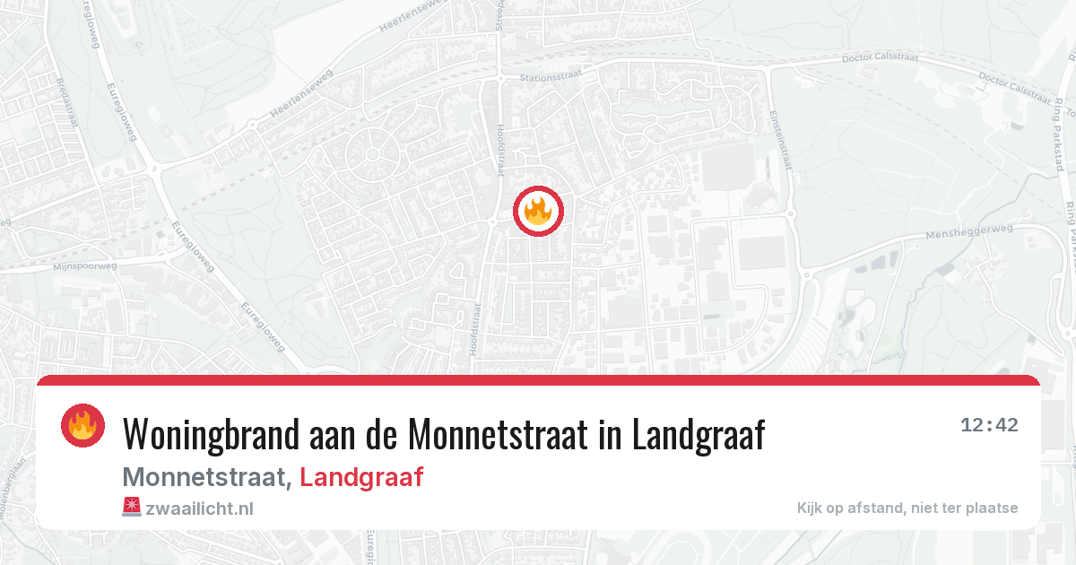 Woningbrand aan de Monnetstraat in Landgraaf — 2 jul 2026