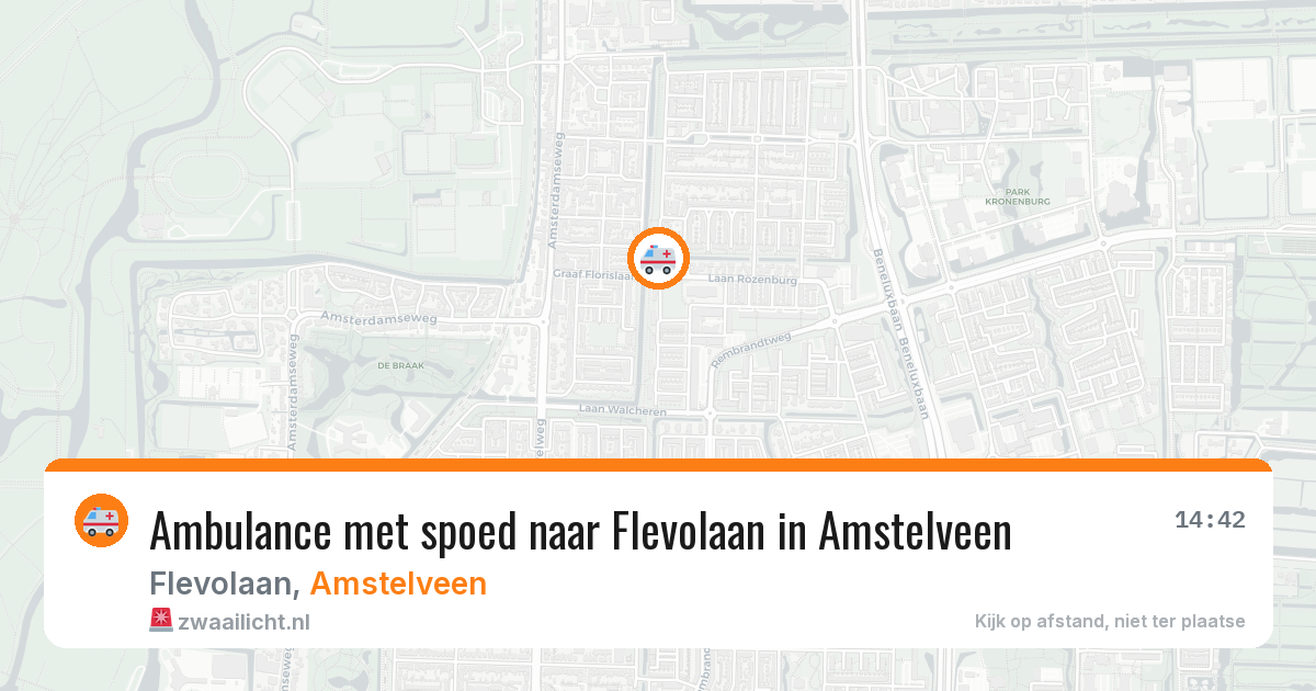 Ambulance met spoed naar Flevolaan in Amstelveen — 13 jun 2026