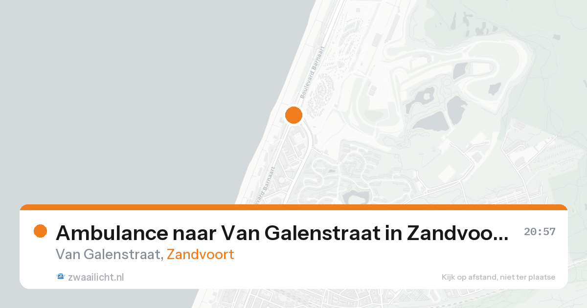 Ambulance naar Van Galenstraat in Zandvoort — 19 aug 2026