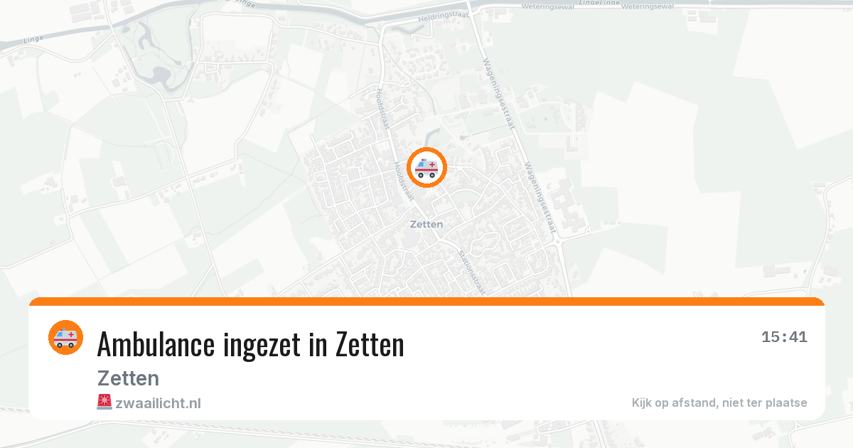 Ambulance ingezet in Zetten — 25 jun 2026