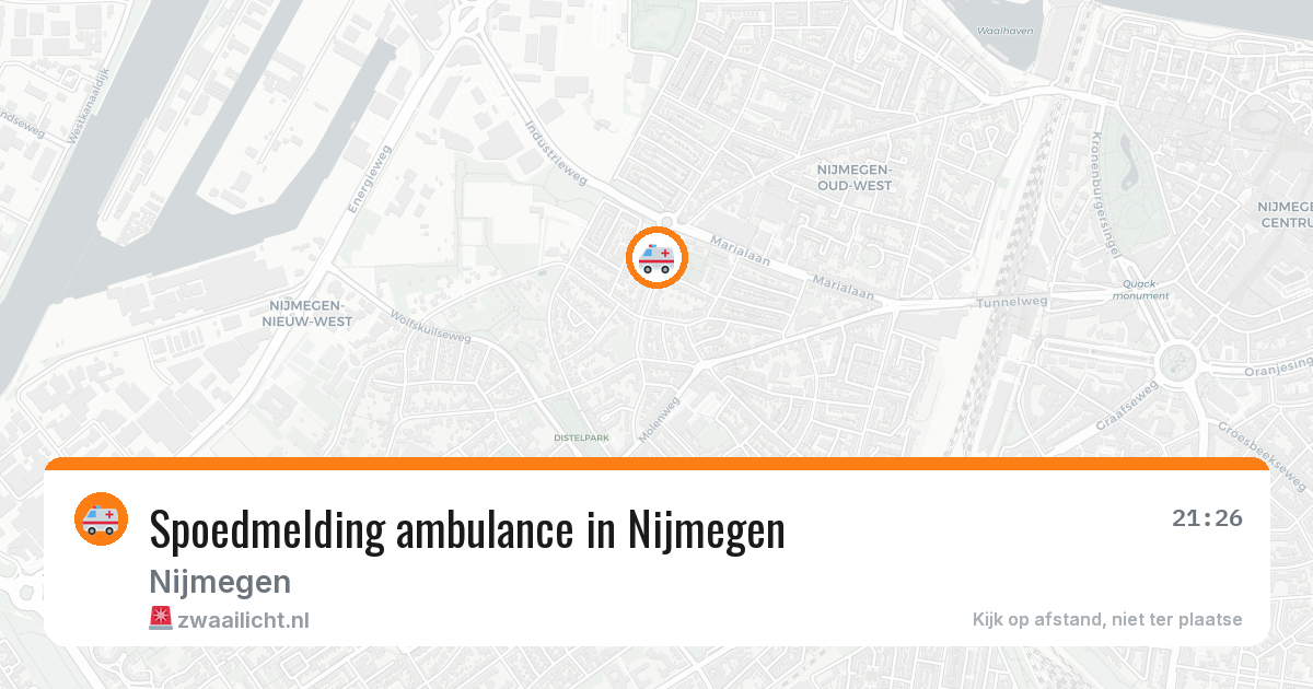 Spoedmelding ambulance in Nijmegen — 1 jul 2026