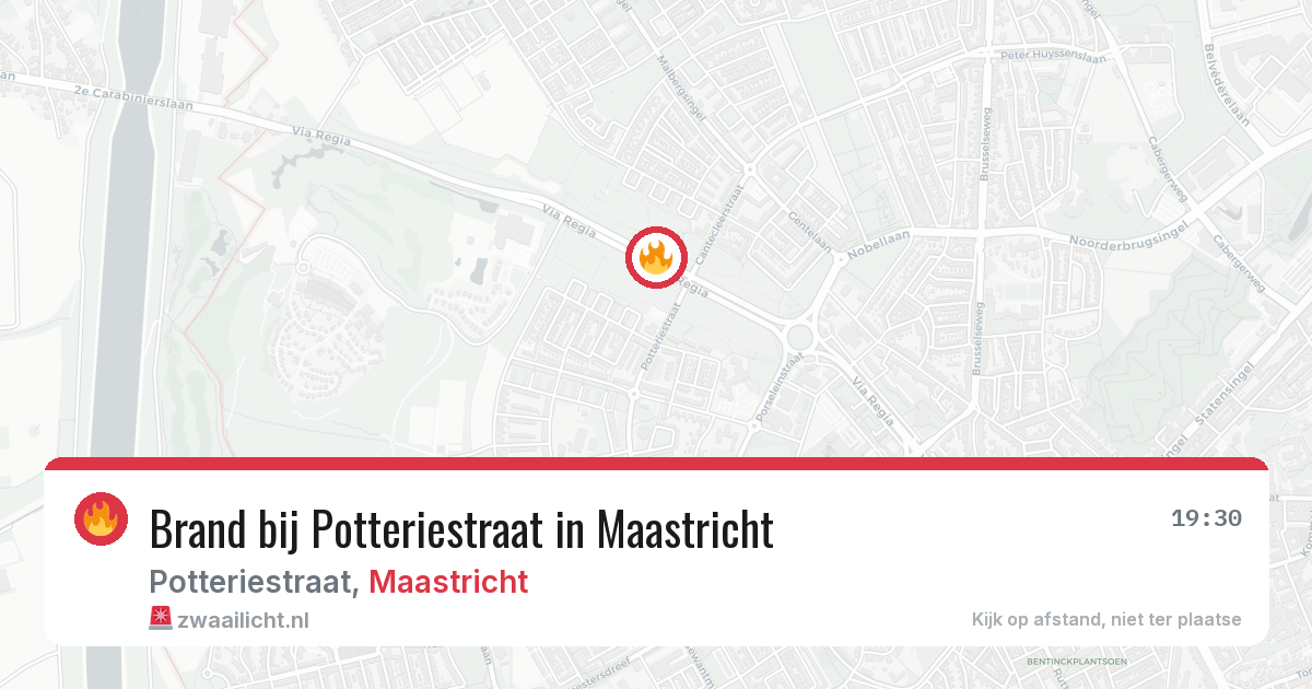Brand bij Potteriestraat in Maastricht — 9 aug 2026