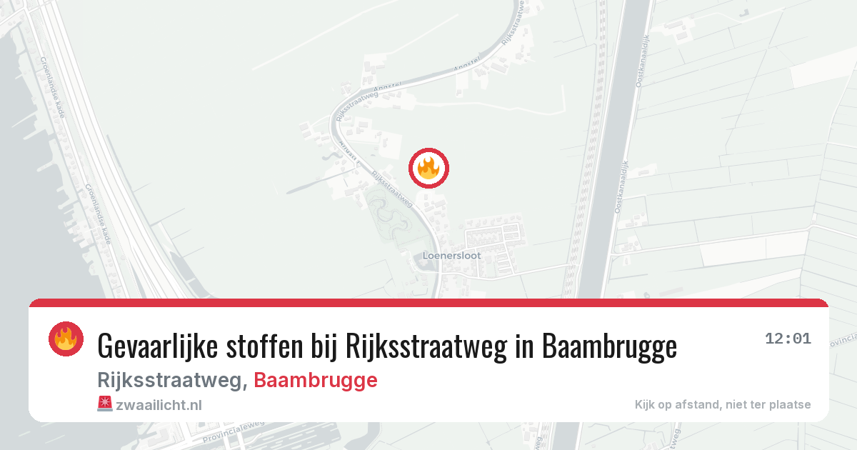 Gevaarlijke stoffen bij Rijksstraatweg in Baambrugge — 6 mrt 2026