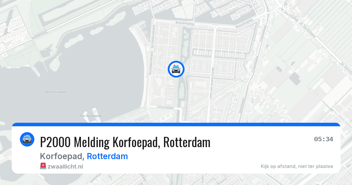 P2000 Melding Korfoepad, Rotterdam — 4 apr 2026