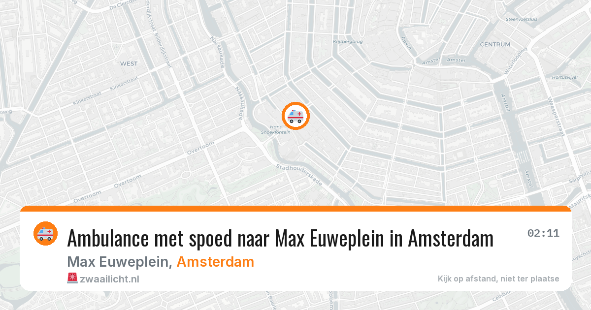 Ambulance met spoed naar Max Euweplein in Amsterdam — 9 jun 2026