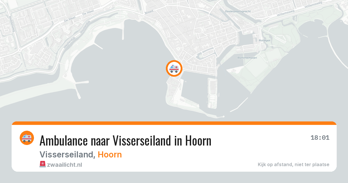 Ambulance naar Visserseiland in Hoorn — 31 mei 2026