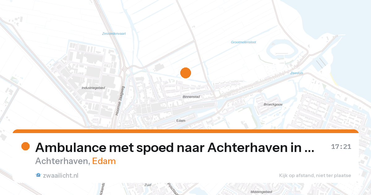 Ambulance met spoed naar Achterhaven in Edam — 27 aug 2026
