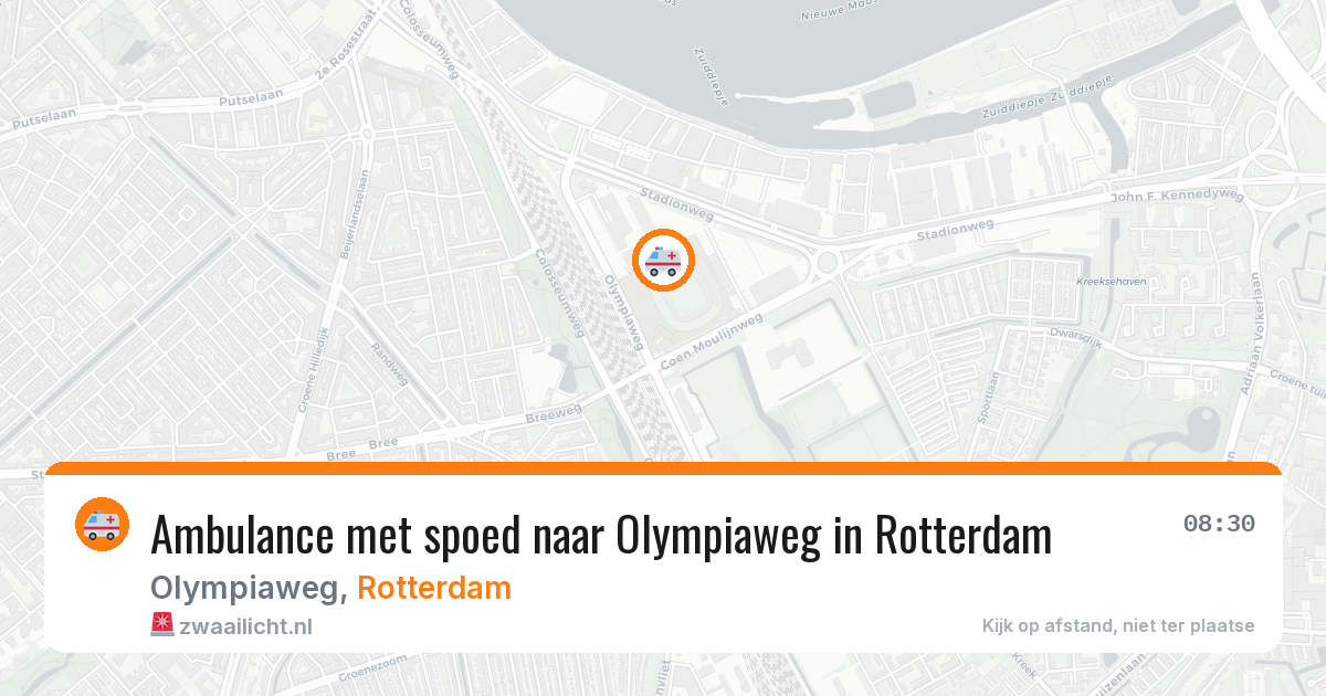 Ambulance met spoed naar Olympiaweg in Rotterdam — 2 apr 2026