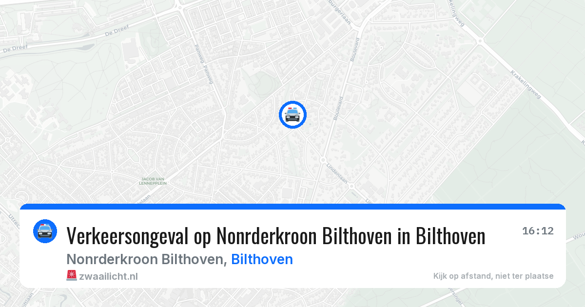 Verkeersongeval op Nonrderkroon Bilthoven in Bilthoven — 2 jul 2026