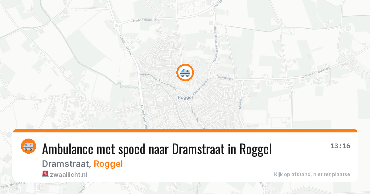 Ambulance met spoed naar Dramstraat in Roggel — 27 jun 2026
