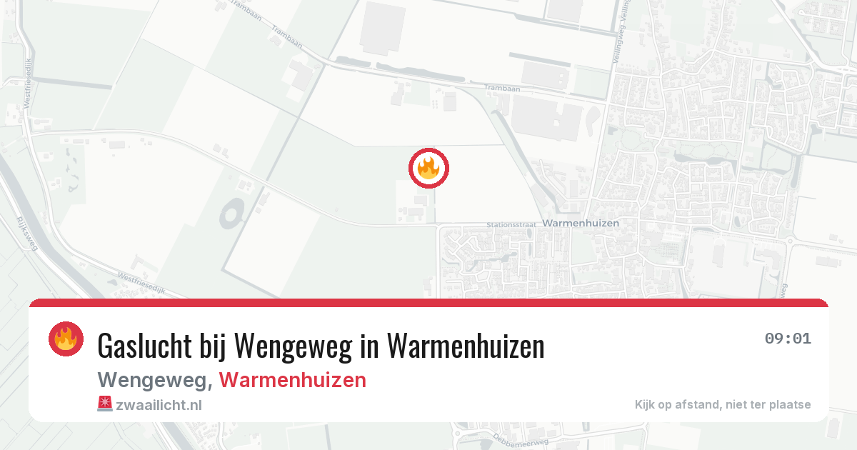 Gaslucht bij Wengeweg in Warmenhuizen — 27 jun 2026