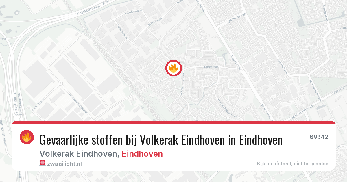 Gevaarlijke stoffen bij Volkerak Eindhoven in Eindhoven — 24 jun 2026