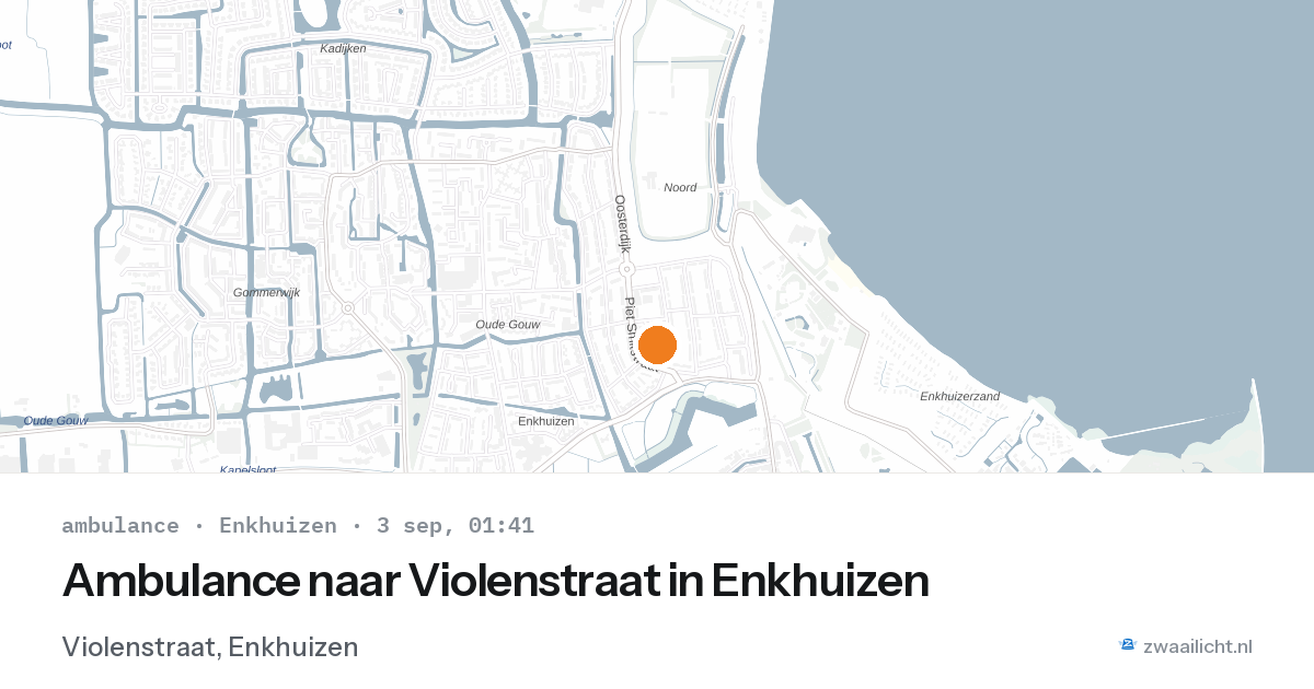 Ambulance naar Violenstraat in Enkhuizen — 2 sep 2026