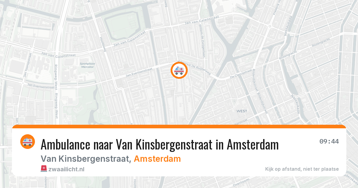 Ambulance naar Van Kinsbergenstraat in Amsterdam — 6 apr 2026