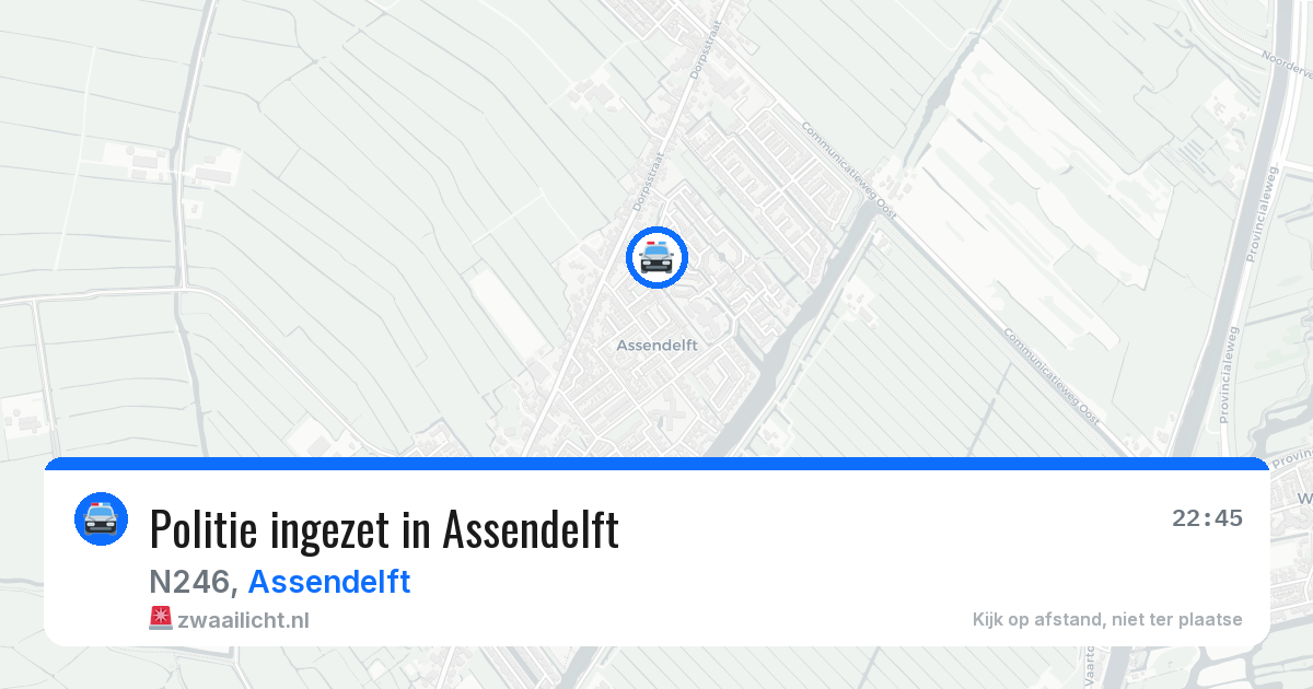 Politie ingezet in Assendelft — 1 mei 2026 | 🚨 Zwaailicht.nl