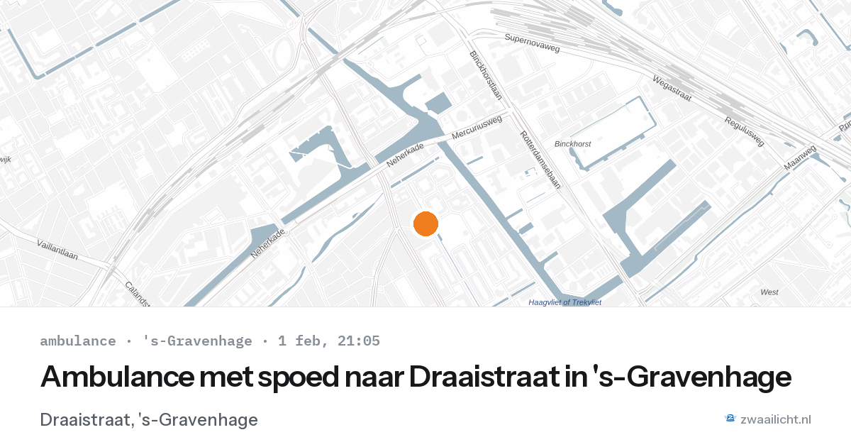 Ambulance met spoed naar Draaistraat in 's-Gravenhage — 1 feb 2026