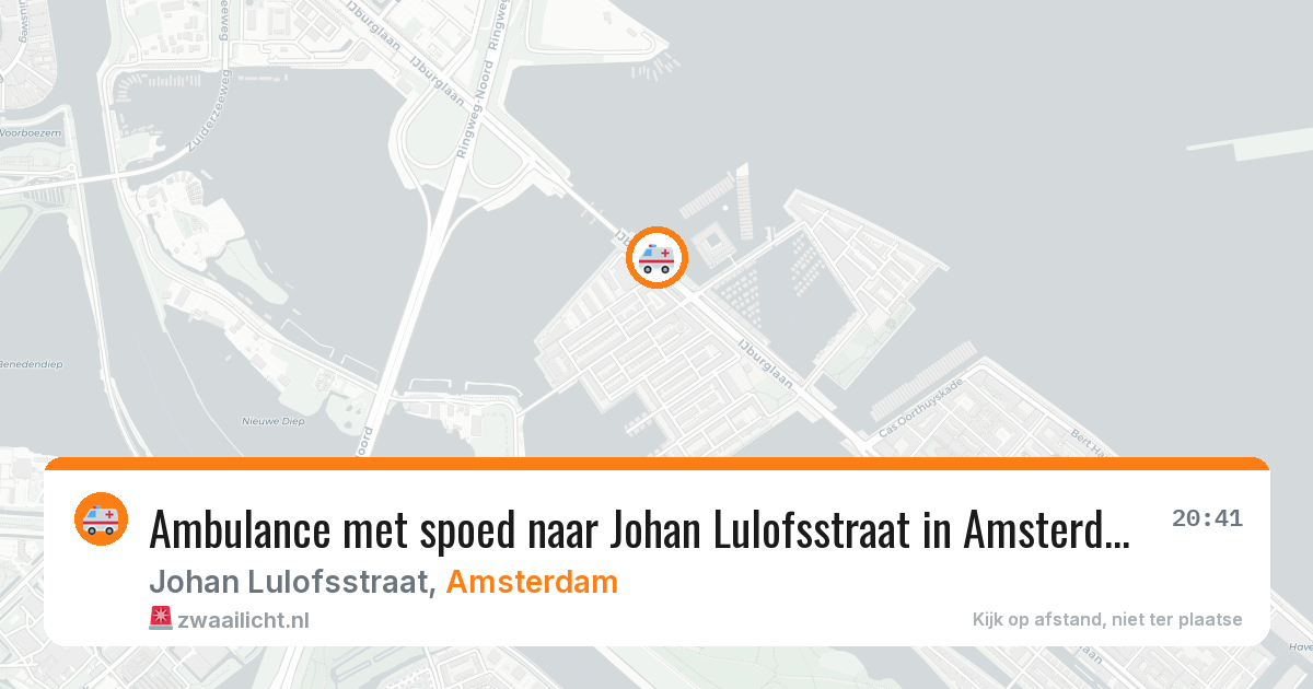 Ambulance met spoed naar Johan Lulofsstraat in Amsterdam — 20 jun 2026