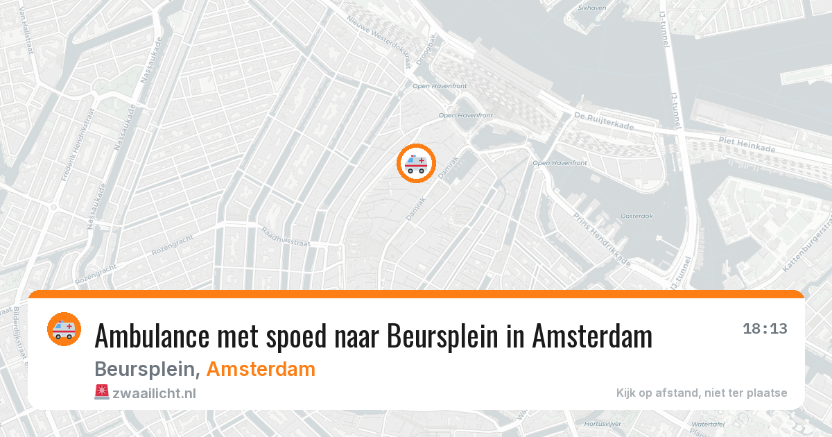 Ambulance met spoed naar Beursplein in Amsterdam — 1 jul 2026