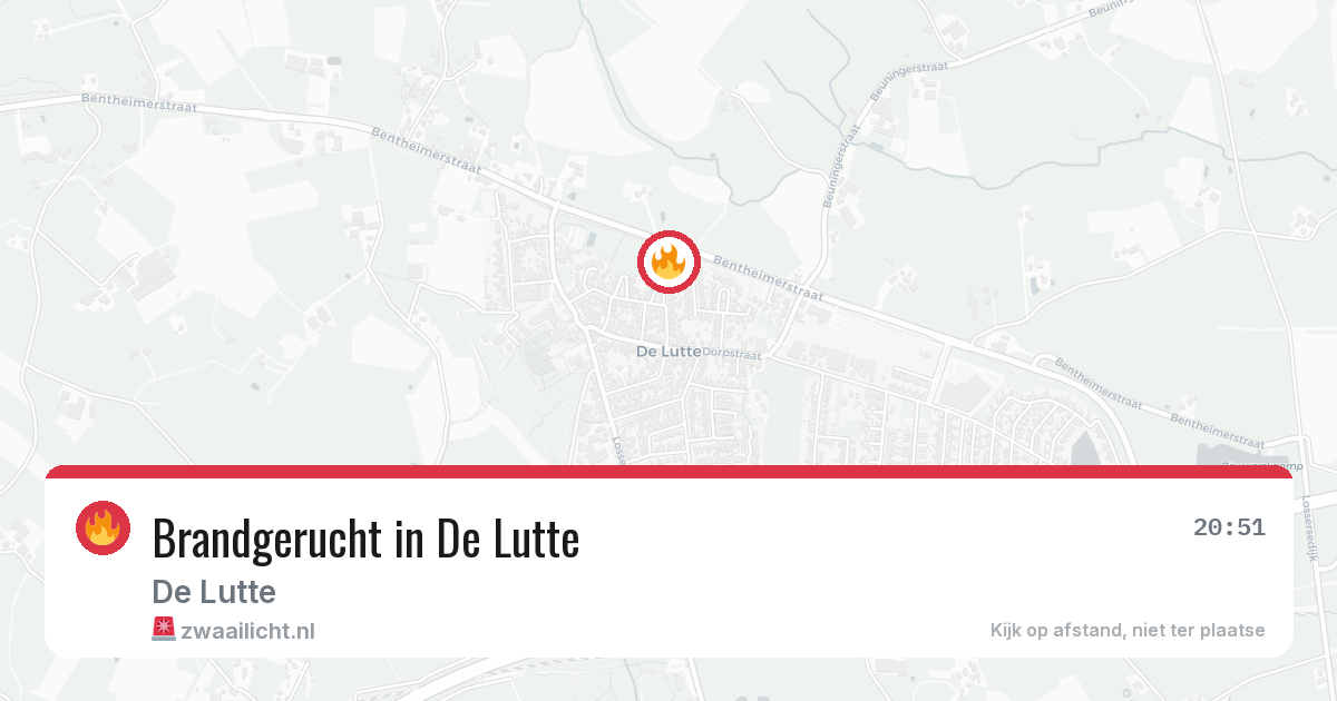 Brandgerucht in De Lutte — 1 apr 2026