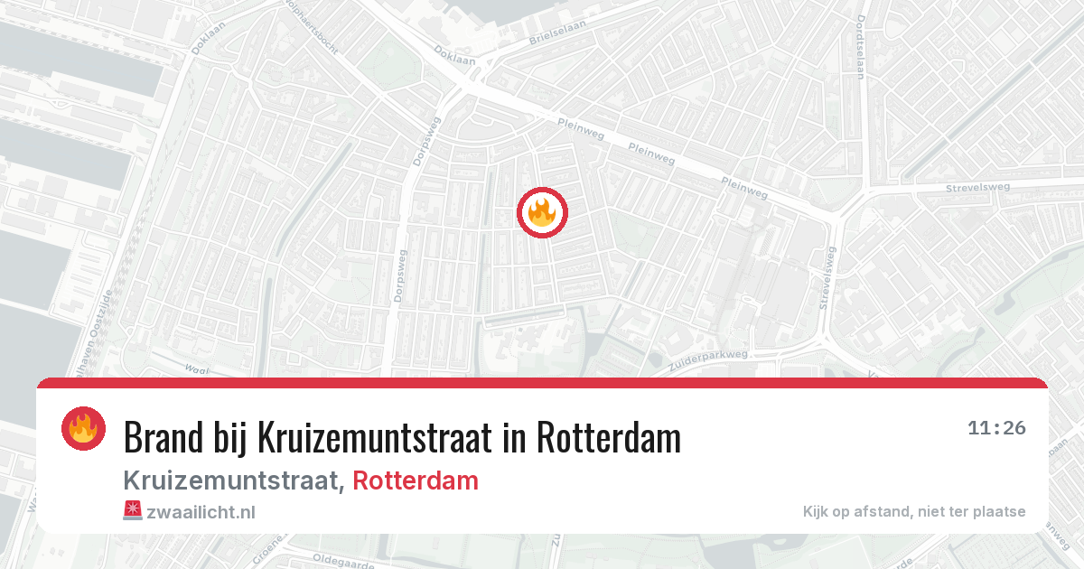 Brand bij Kruizemuntstraat in Rotterdam — 31 mei 2026