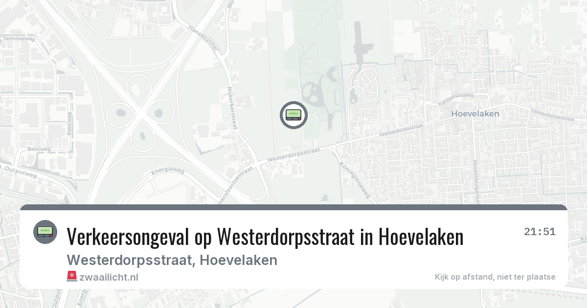 Verkeersongeval op Westerdorpsstraat in Hoevelaken — 13 feb 2026