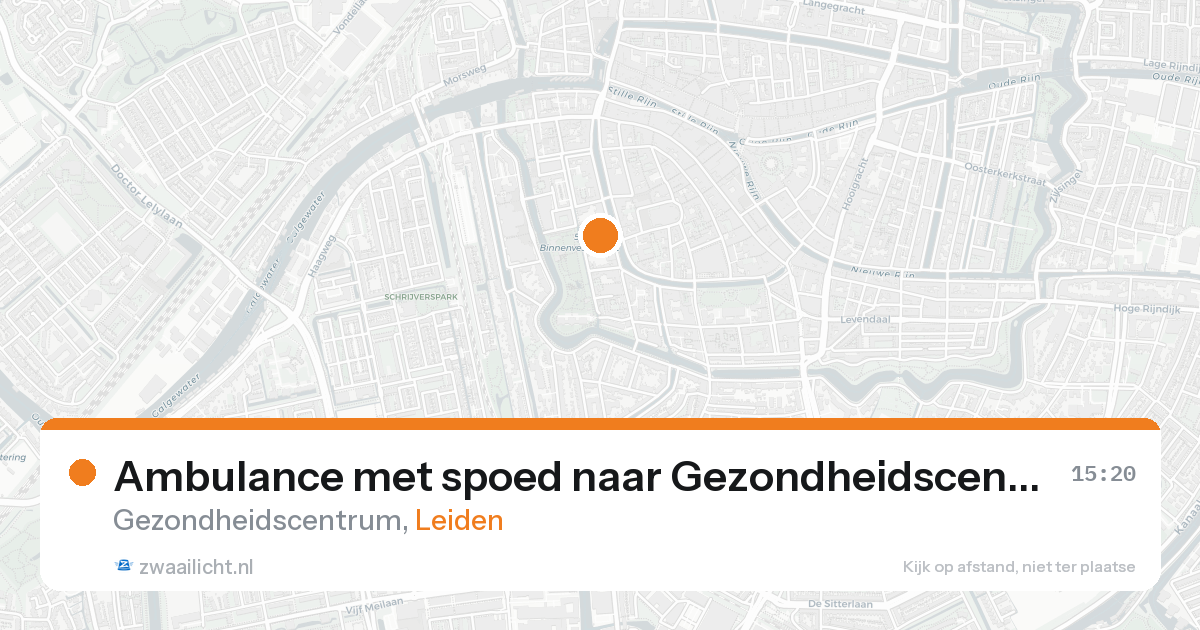 Ambulance met spoed naar Gezondheidscentrum in Leiden — 21 aug 2026