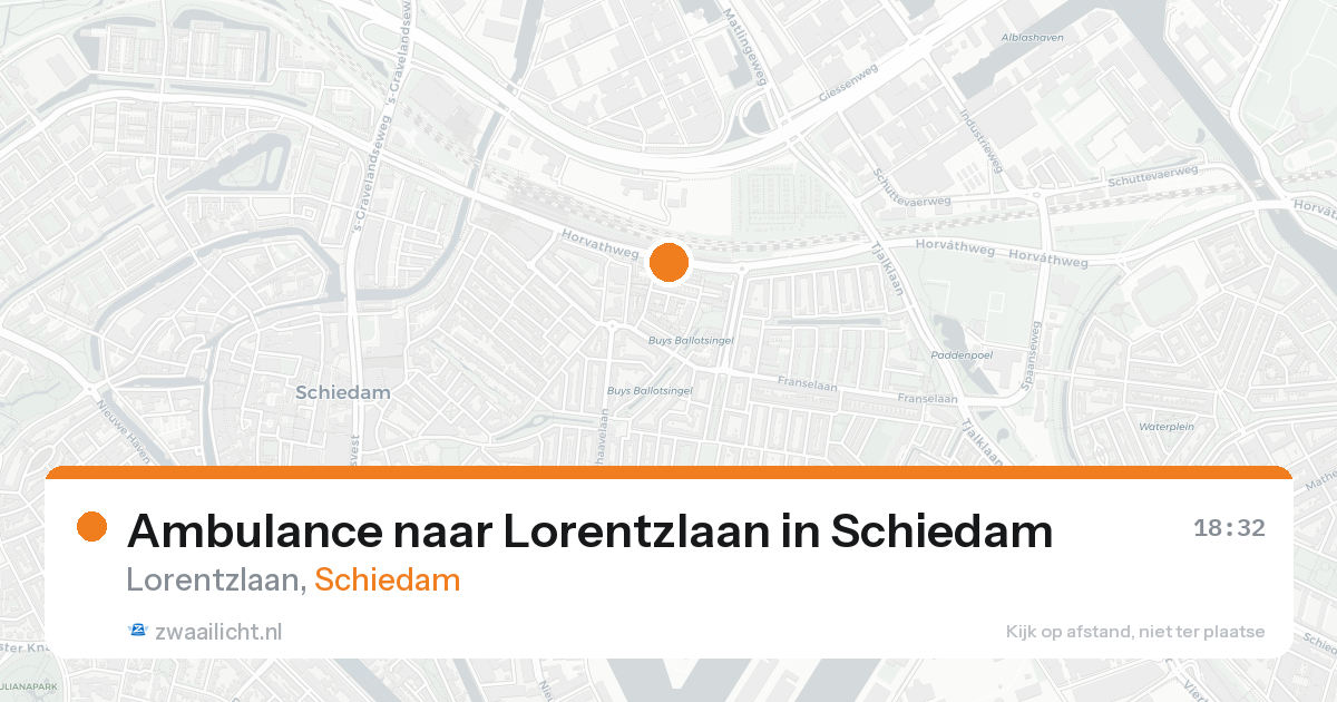 Ambulance naar Lorentzlaan in Schiedam — 17 aug 2026