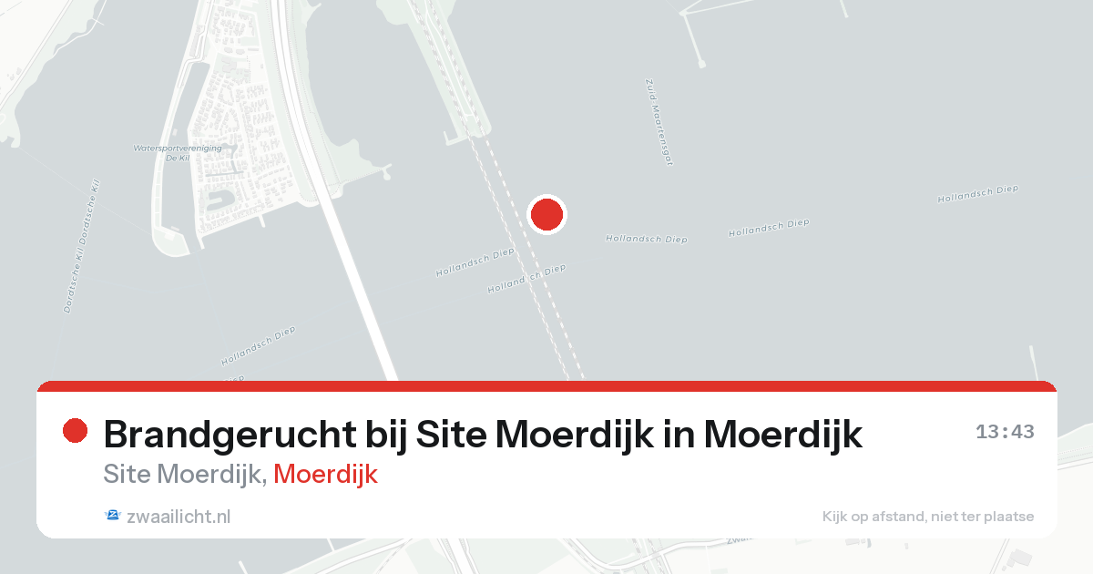 Brandgerucht bij Site Moerdijk in Moerdijk — 12 jun 2026